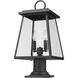 Broughton 2 Light 21.25 inch Black Outdoor Pier Mounted Fixture