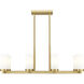 Danica 8 Light 42 inch Modern Gold Linear Chandelier Ceiling Light
