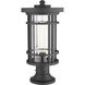 Jordan 1 Light 19.75 inch Black Outdoor Pier Mounted Fixture