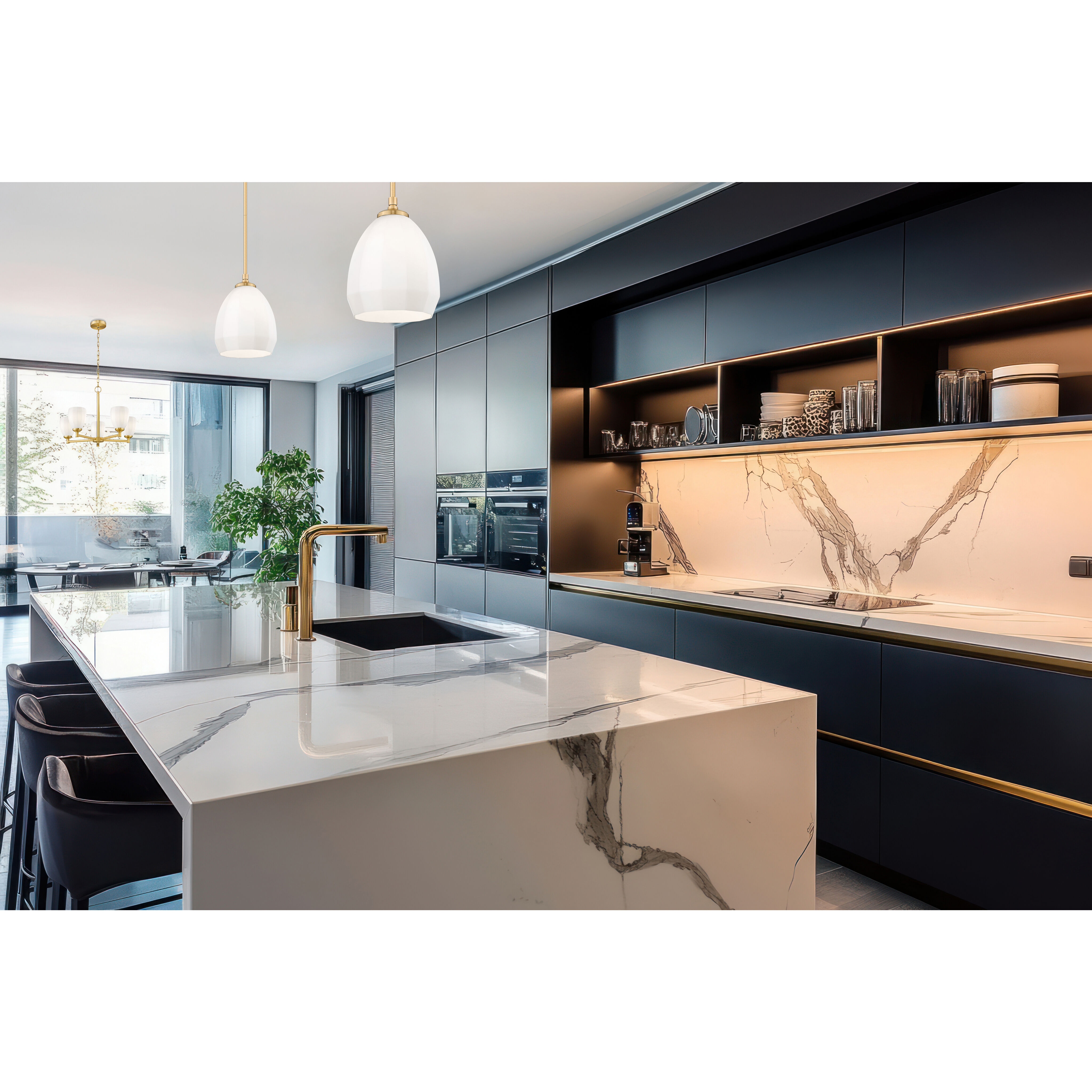 Oren 1 Light 8 inch Modern Gold Pendant Ceiling Light