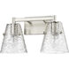 Analia 2 Light 16.5 inch Brushed Nickel Vanity Wall Light