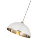 Landry 1 Light 20 inch Matte White and Brushed Nickel Pendant Ceiling Light