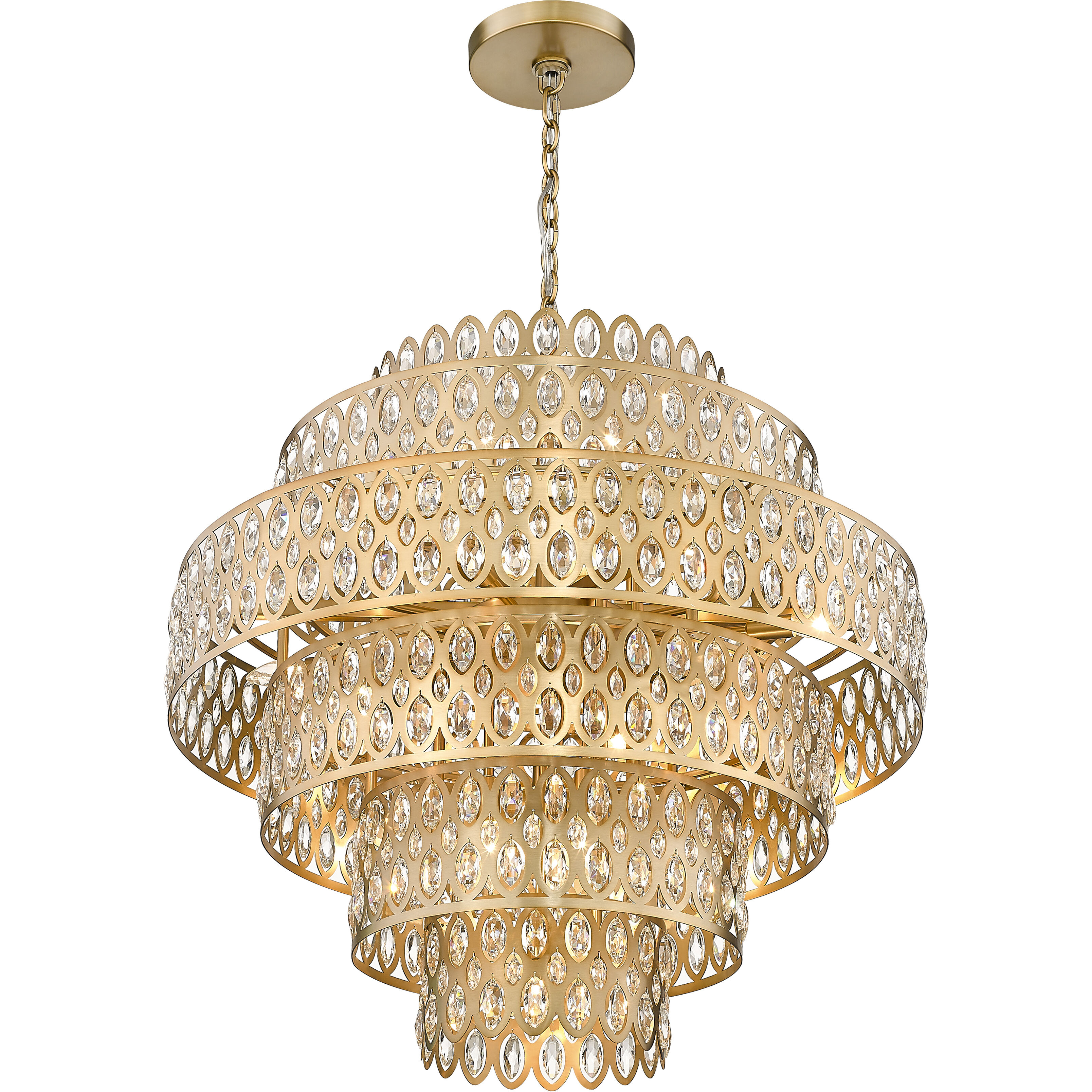 Dealey 17 Light 32.5 inch Heirloom Brass Chandelier Ceiling Light