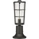 Helix 1 Light 18 inch Black Outdoor Pier Mounted Fixture