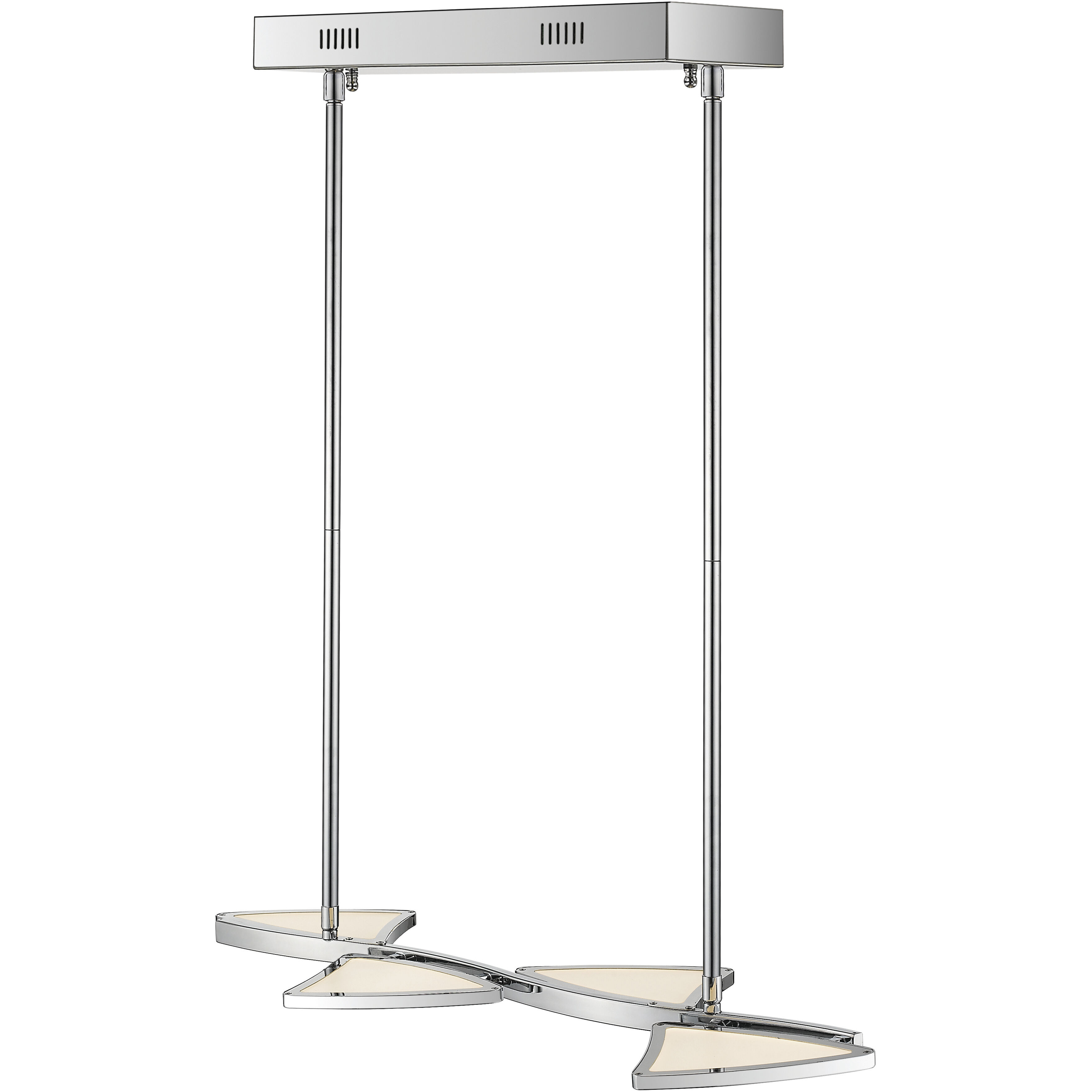 Aeon LED 28 inch Chrome Linear Chandelier Ceiling Light in 6.25