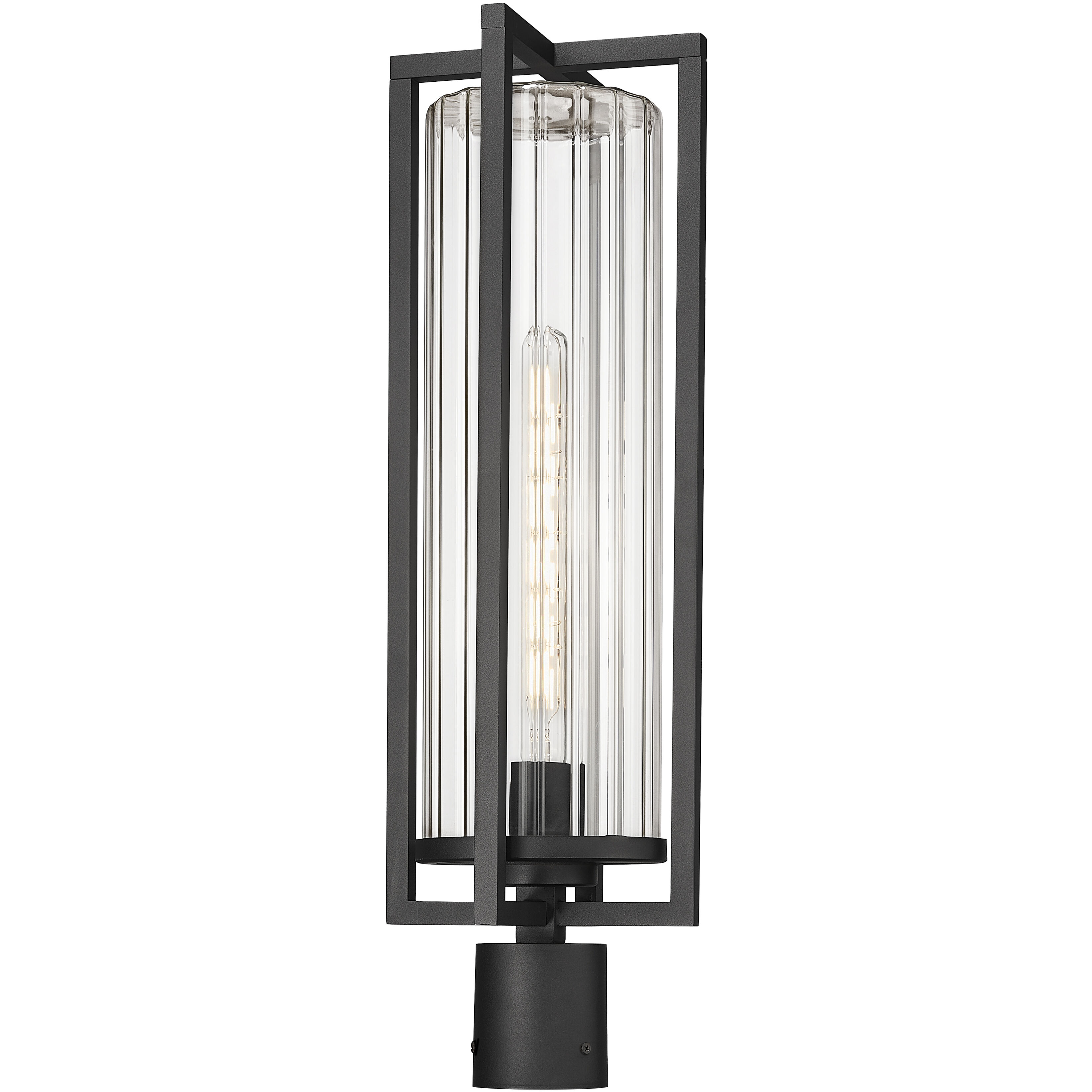 Aura 1 Light 25.75 inch Black Outdoor Post Mounted Fixture in G9
