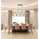 Kaden Linear Chandelier Ceiling Light in Matte Black