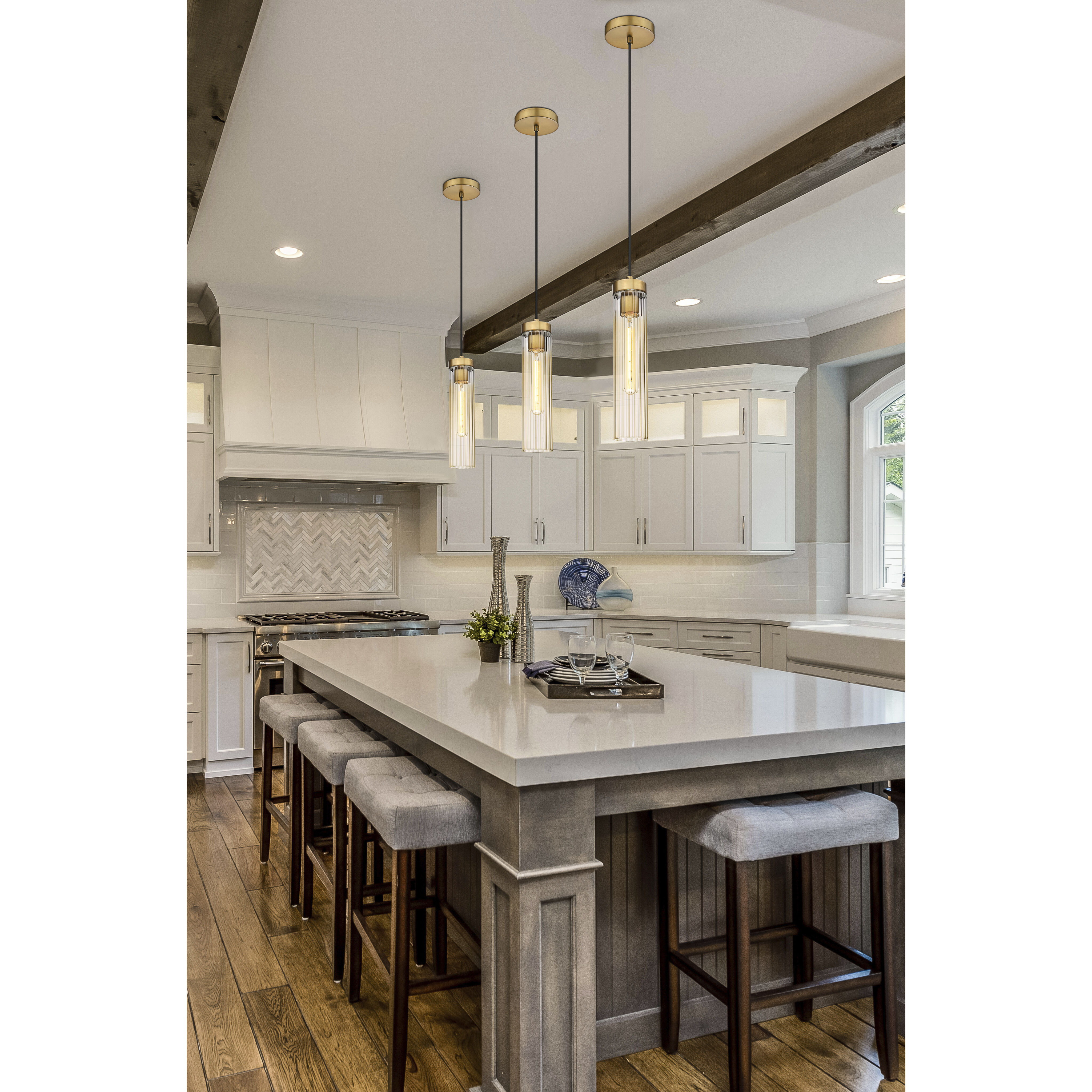 Beau 1 Light 4.75 inch Rubbed Brass Pendant Ceiling Light