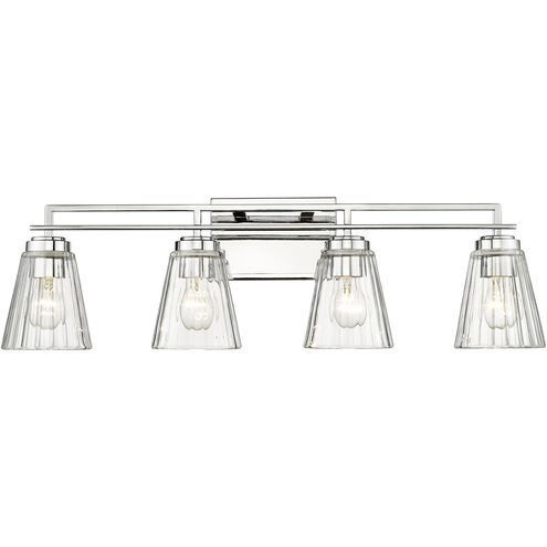 Lyna 4 Light 30.5 inch Chrome Vanity Wall Light
