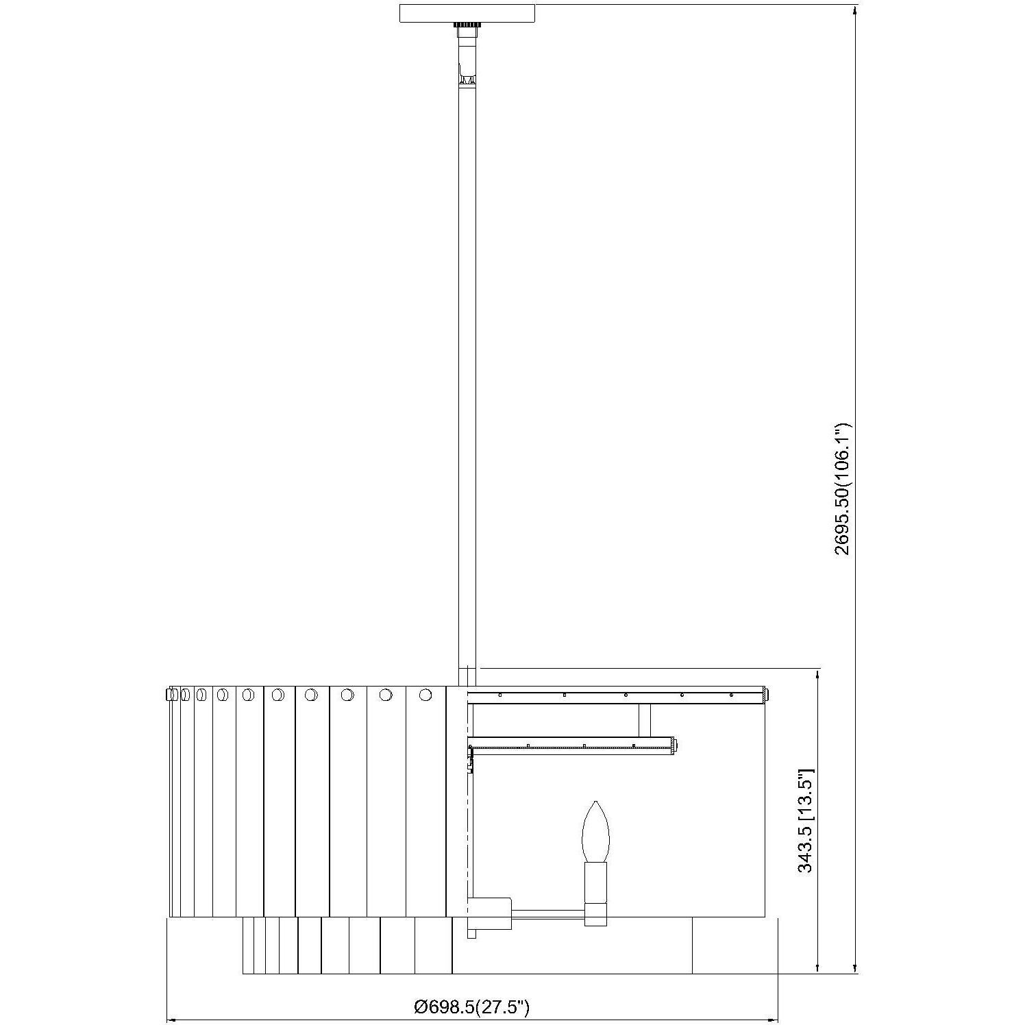 Glacier 10 Light 27.5 inch Modern Gold Pendant Ceiling Light