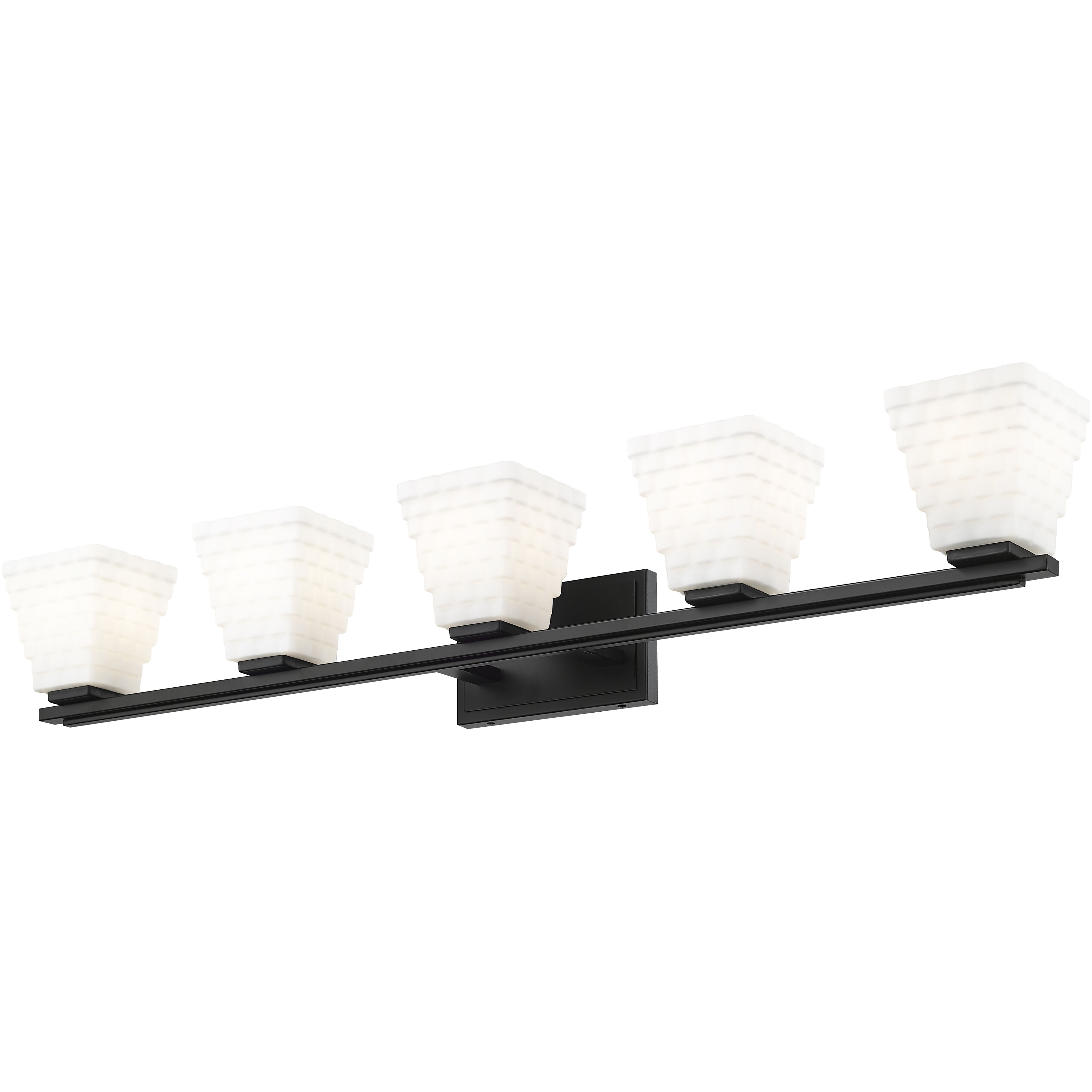 Annalise 5 Light 42 inch Matte Black Vanity Wall Light