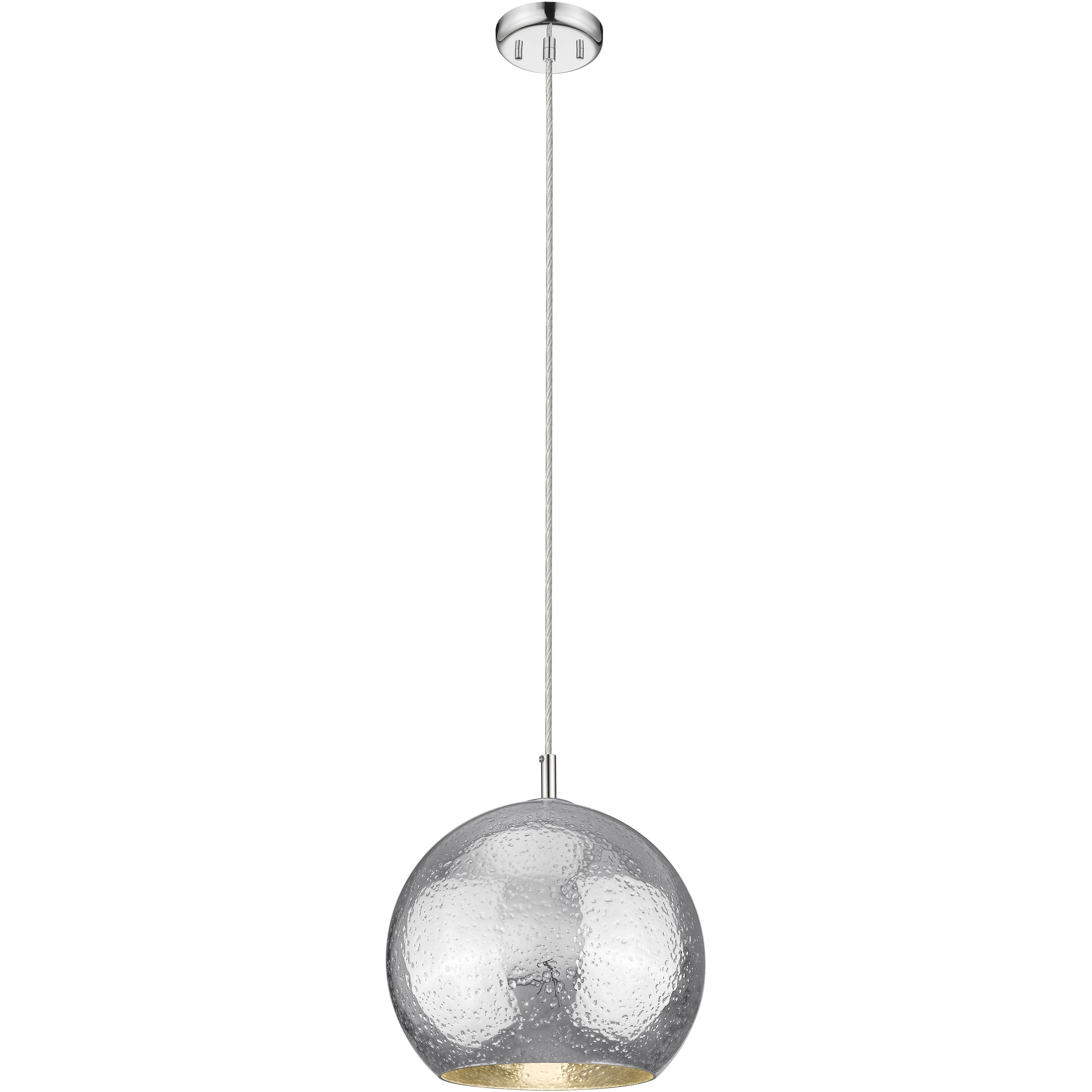 Nimbus 1 Light 12 inch Chrome Pendant Ceiling Light