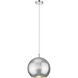 Nimbus 1 Light 12 inch Chrome Pendant Ceiling Light