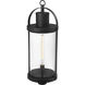 Roundhouse 1 Light 31.25 inch Black Outdoor Post Mount Fixture