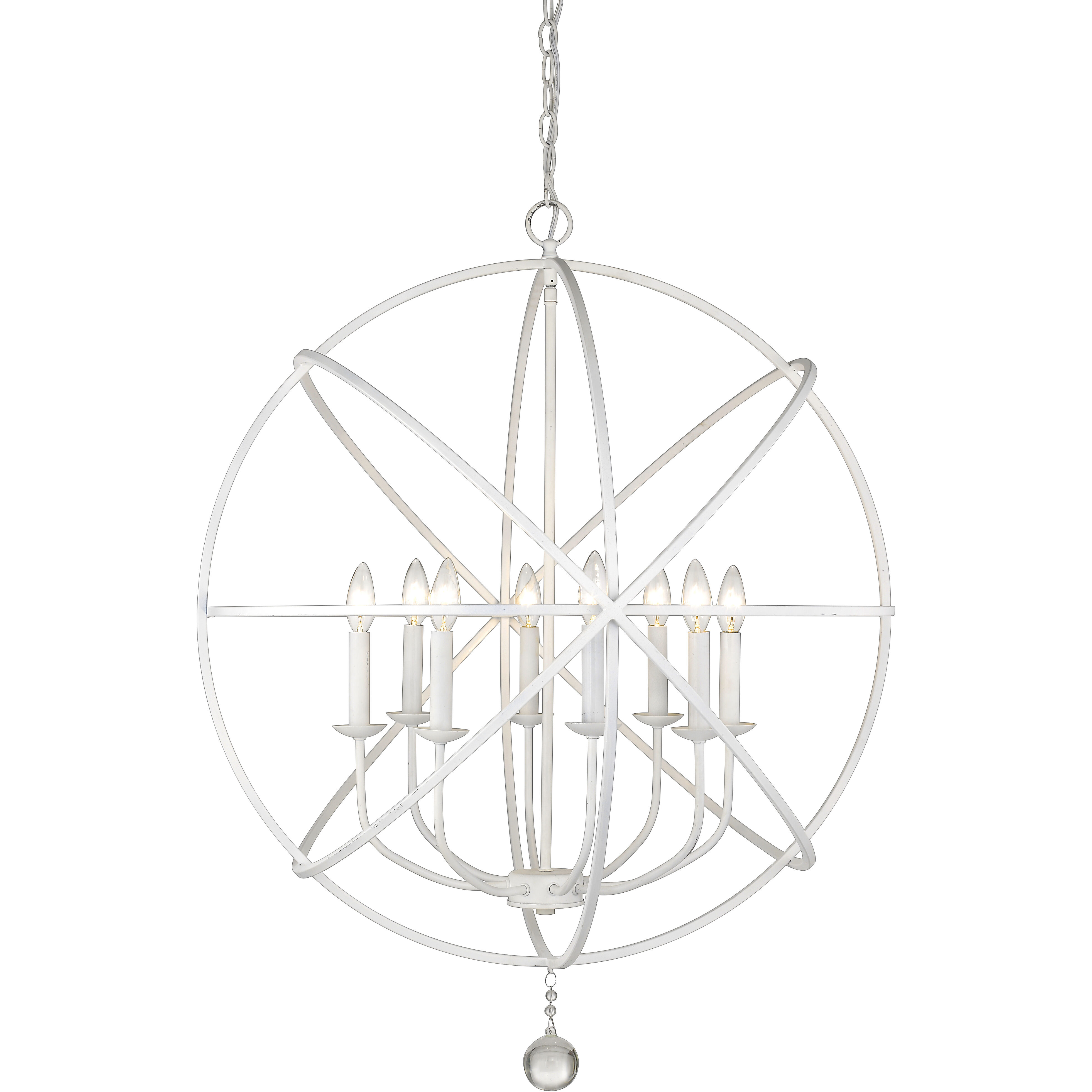 Tull 8 Light 30 inch Matte White Chandelier Ceiling Light