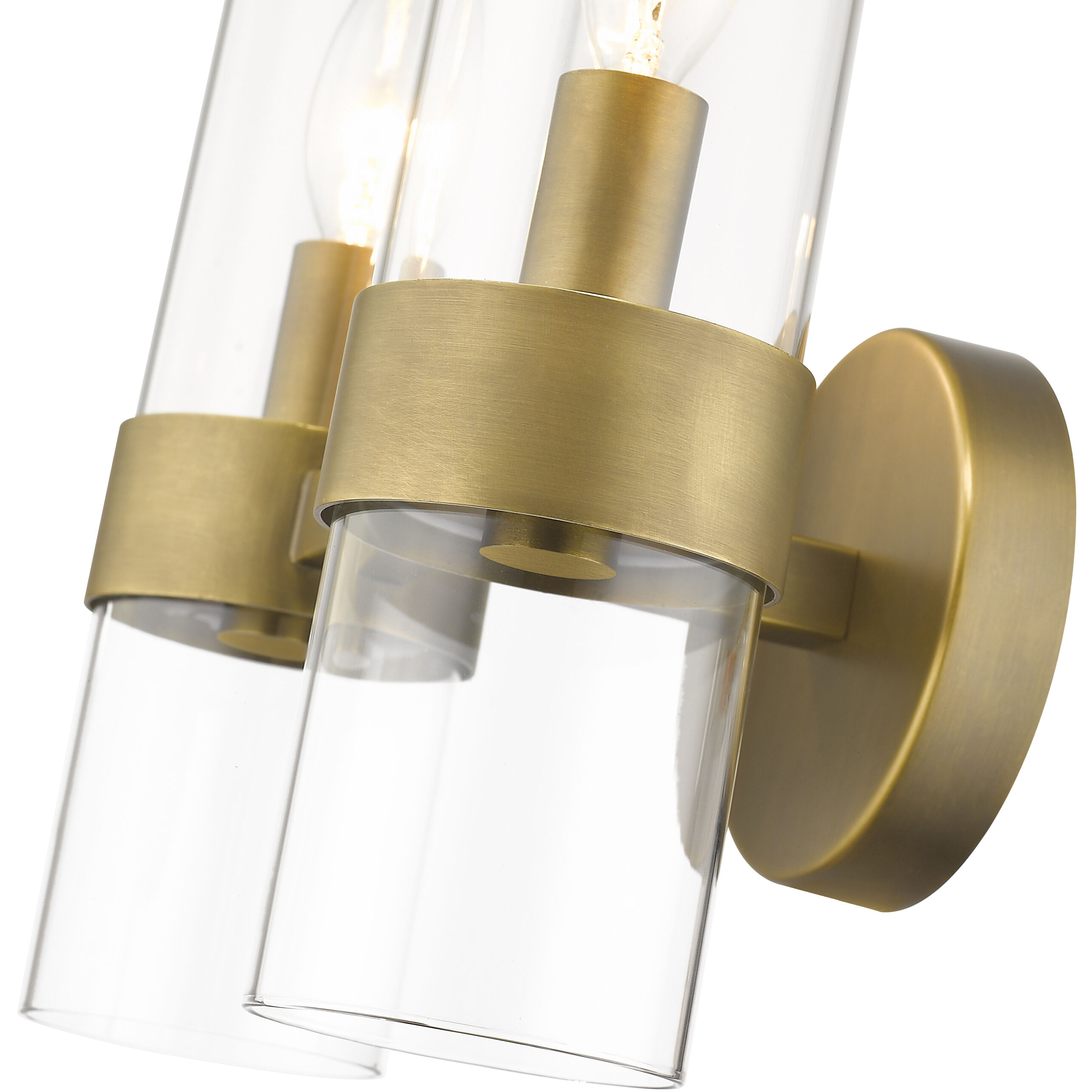 Datus 2 Light 6.5 inch Rubbed Brass Wall Sconce Wall Light