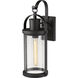 Roundhouse 1 Light 19.5 inch Black Outdoor Wall Light