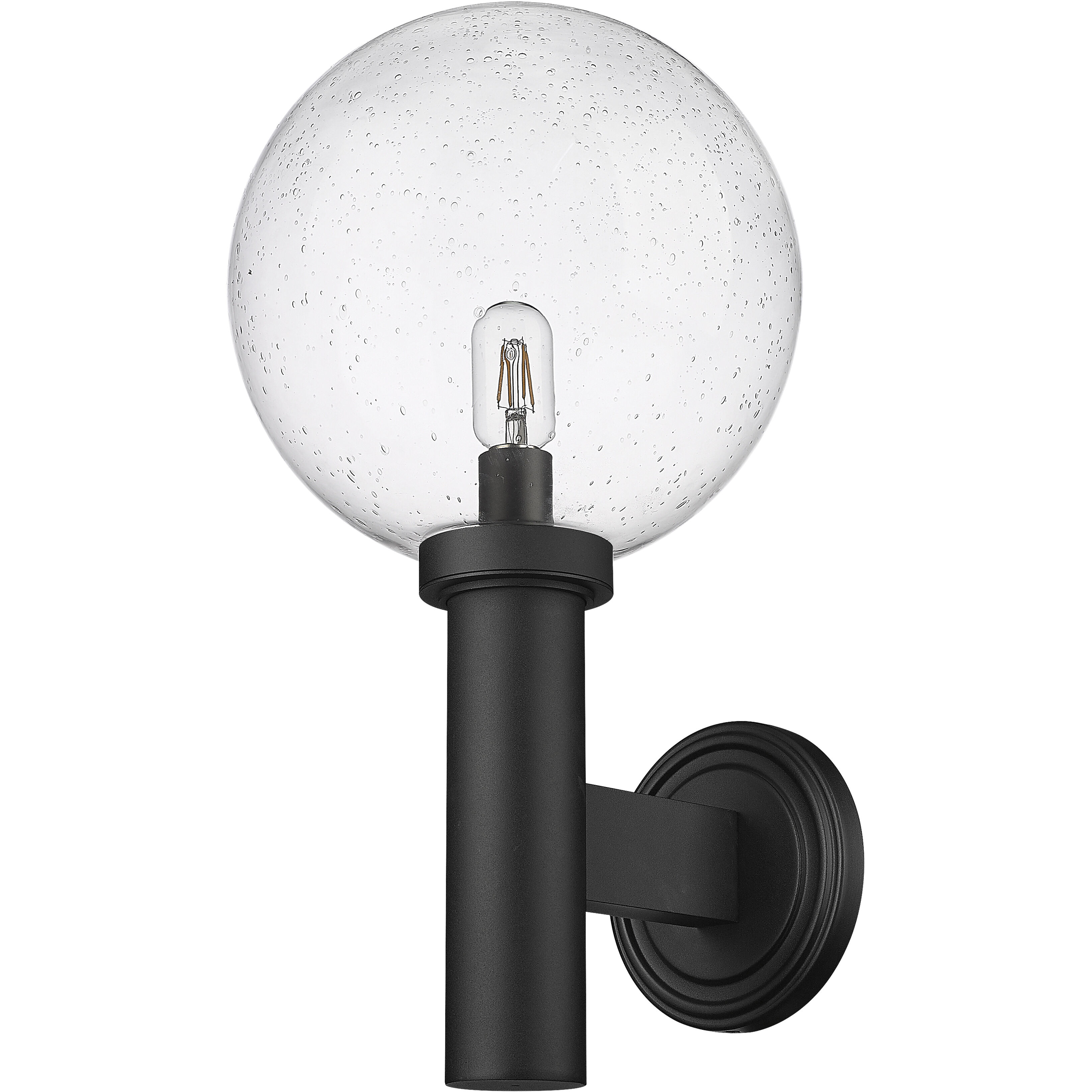 Laurent 1 Light 22.5 inch Black Outdoor Wall Light