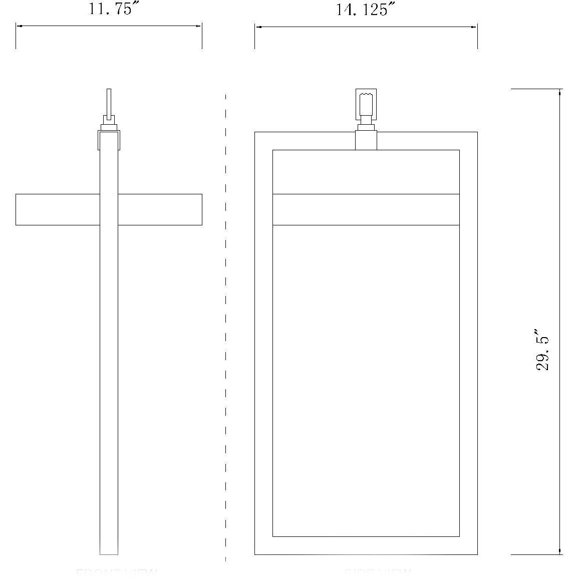 Luttrel LED 11.75 inch Black Outdoor Chain Mount Ceiling Fixture