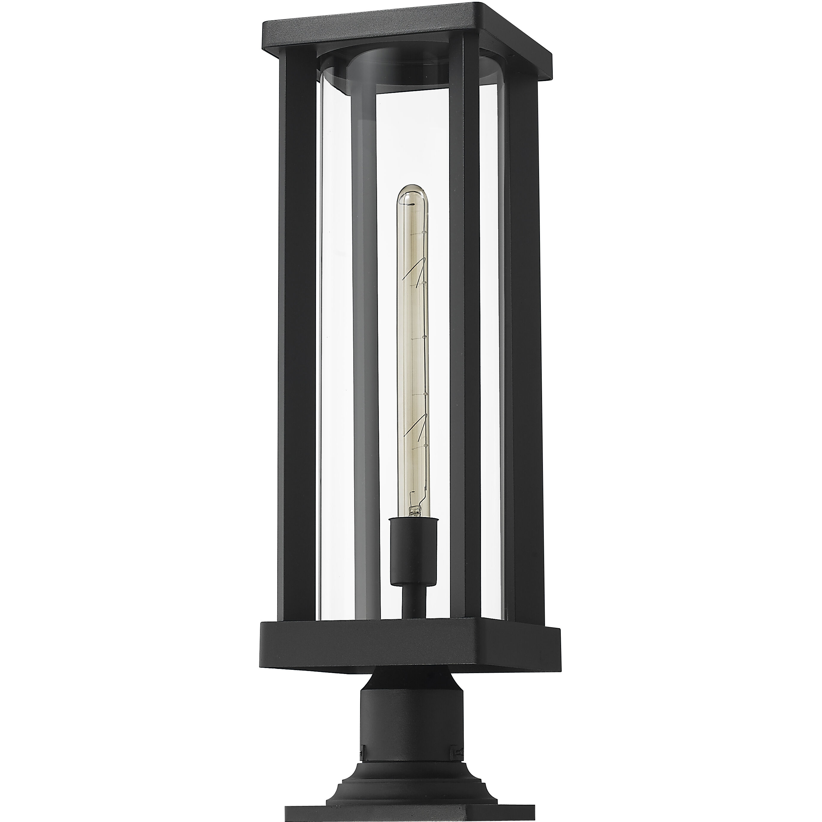 Glenwood 1 Light 22 inch Black Outdoor Pier Mounted Fixture