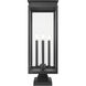Nova 4 Light 29.25 inch Black Outdoor Pier Mounted Fixture
