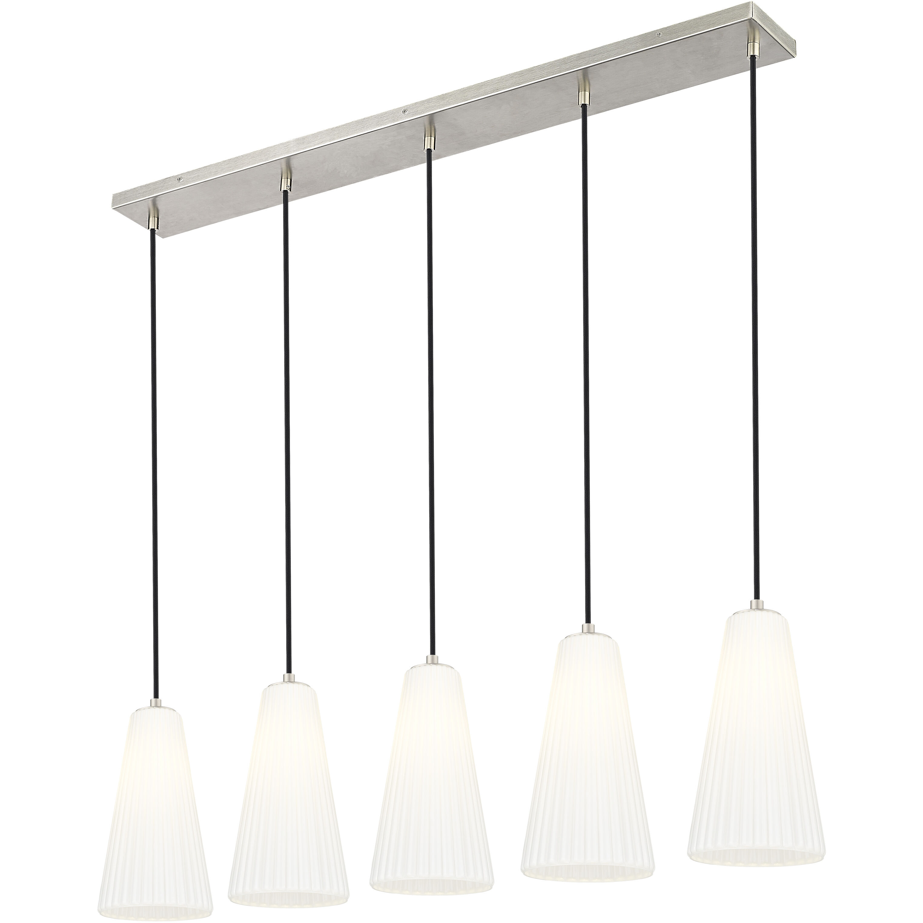 Farrell 5 Light 42 inch Brushed Nickel Linear Chandelier Ceiling Light
