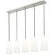 Farrell 5 Light 42 inch Brushed Nickel Linear Chandelier Ceiling Light