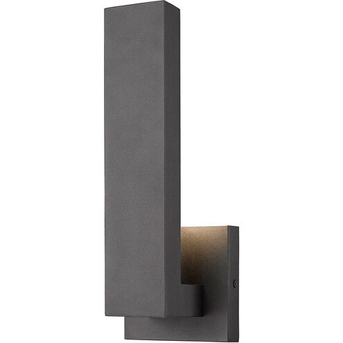 Edge LED 12 inch Black Outdoor Wall Light