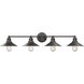 Casa 4 Light 36.5 inch Olde Bronze Vanity Wall Light in Olde Bronze Steel