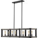 Kirkland 8 Light 44 inch Ashen Barnboard Linear Chandelier Ceiling Light