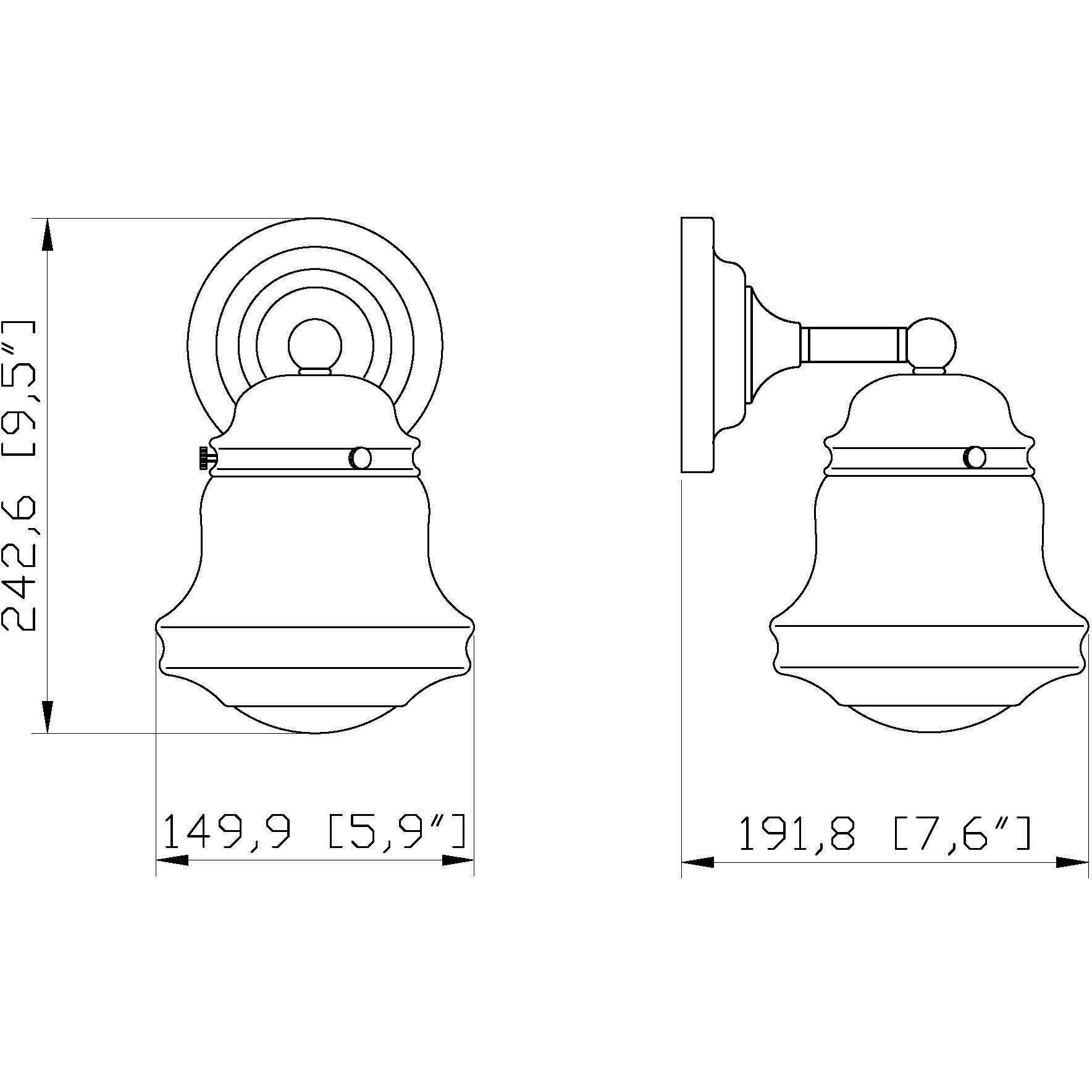 Vaughn 1 Light 6 inch Chrome Wall Sconce Wall Light
