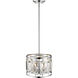 Mersesse 3 Light 11.5 inch Chrome Pendant Ceiling Light in 8.58, Clear and Chrome