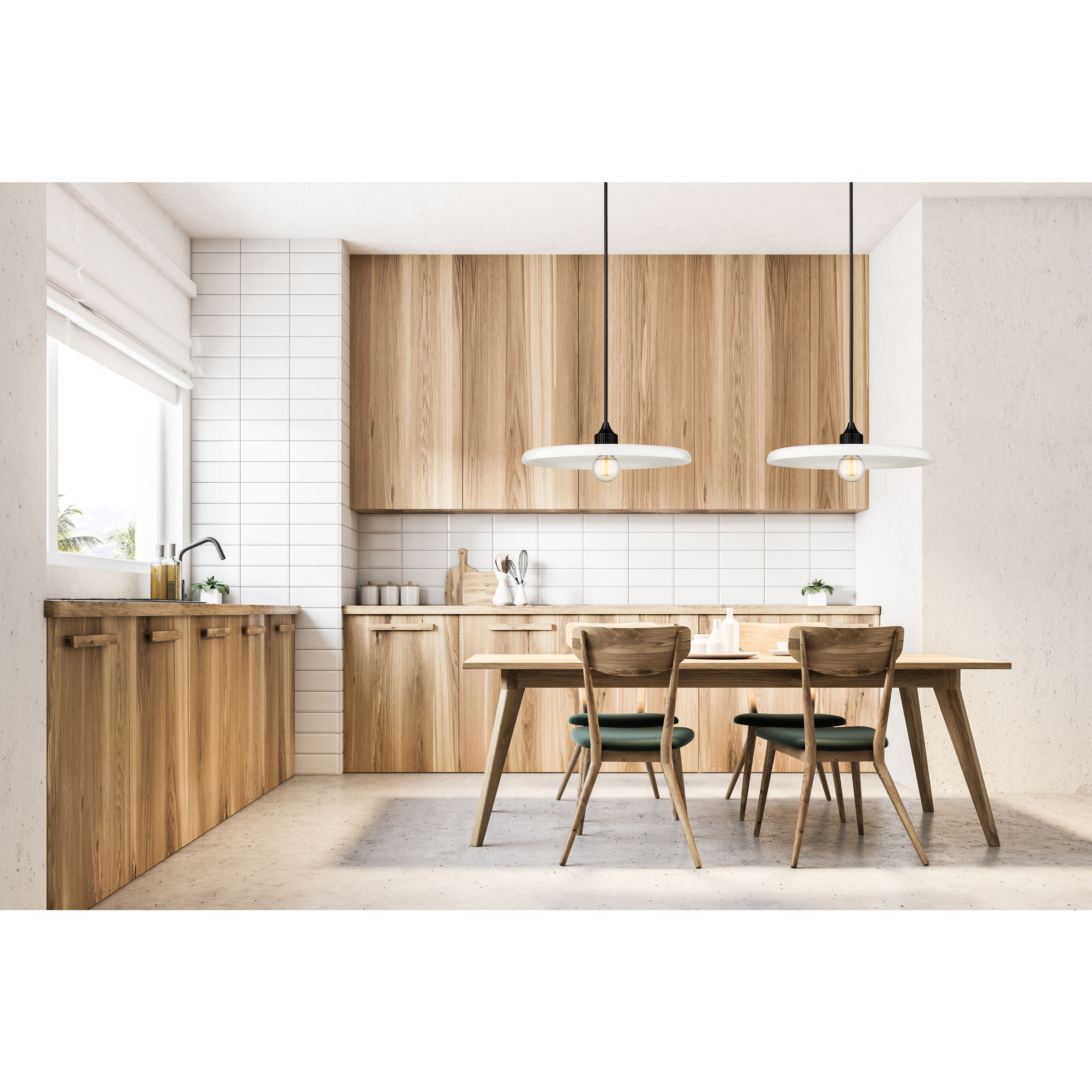 Paloma 1 Light 24 inch Matte Black Pendant Ceiling Light