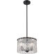 Glacier 3 Light 12.5 inch Matte Black Pendant Ceiling Light