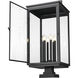 Hartwell 6 Light 34 inch Sand Black Outdoor Pier Mounted Fixture