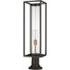 Dunbroch 1 Light 29.75 inch Deep Bronze and Outdoor Brass Outdoor Pier Mounted Fixture