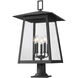 Rainer 5 Light 29.5 inch Black Outdoor Pier Mounted Fixture in G9