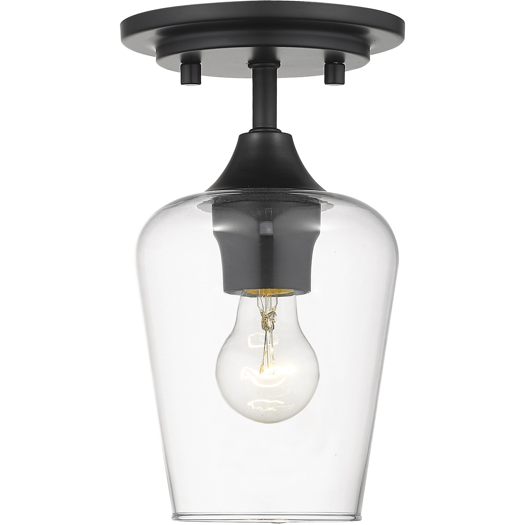 Joliet 1 Light 5.5 inch Matte Black Flush Mount Ceiling Light