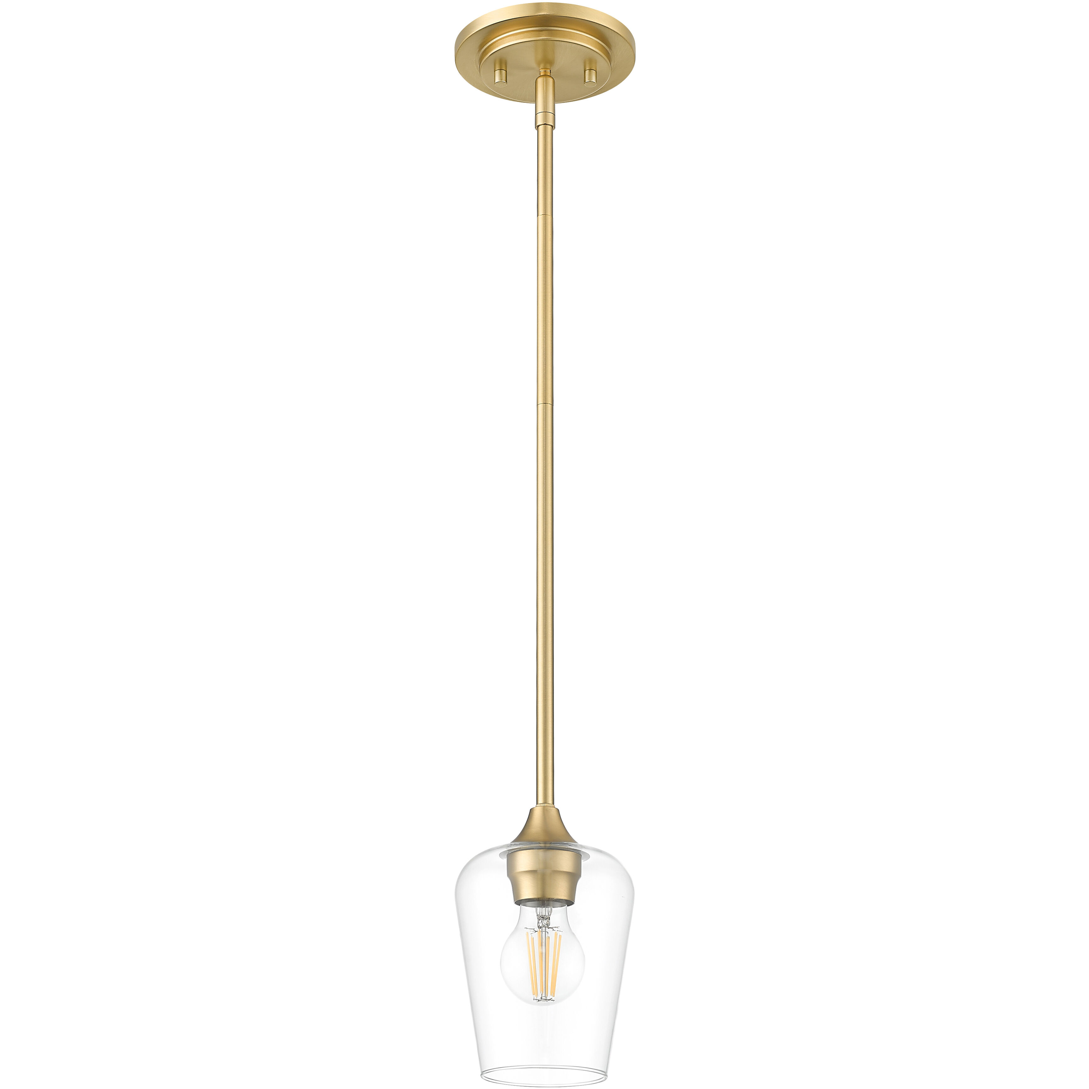 Joliet Pendant Ceiling Light in Burnished Brass