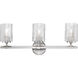 Dover Street 3 Light 24.5 inch Brushed Nickel Vanity Wall Light