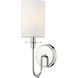 Ella 1 Light 5 inch Polished Nickel Wall Sconce Wall Light