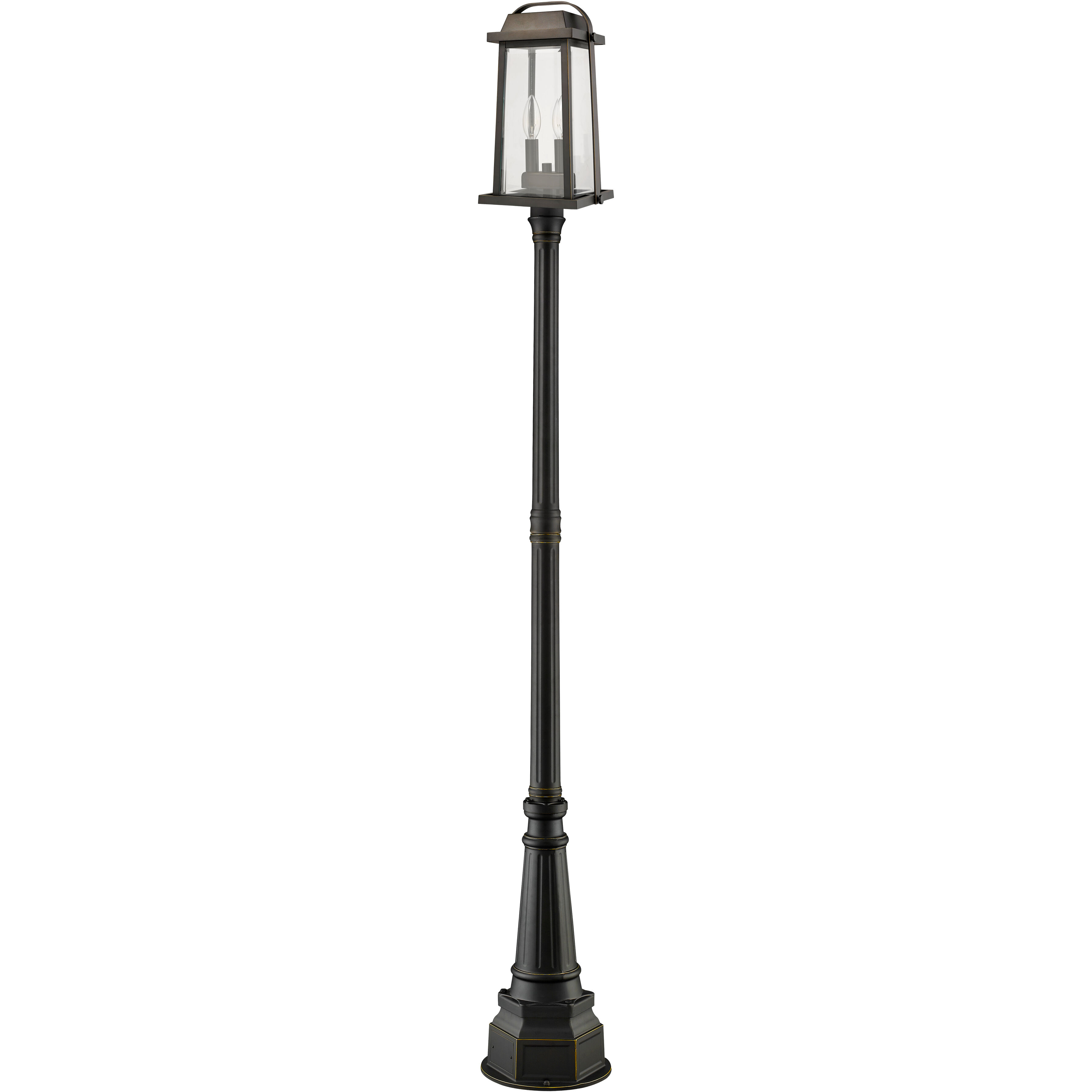 Millworks 2 Light 97 inch Oil Rubbed Bronze Outdoor Post Mounted Fixture