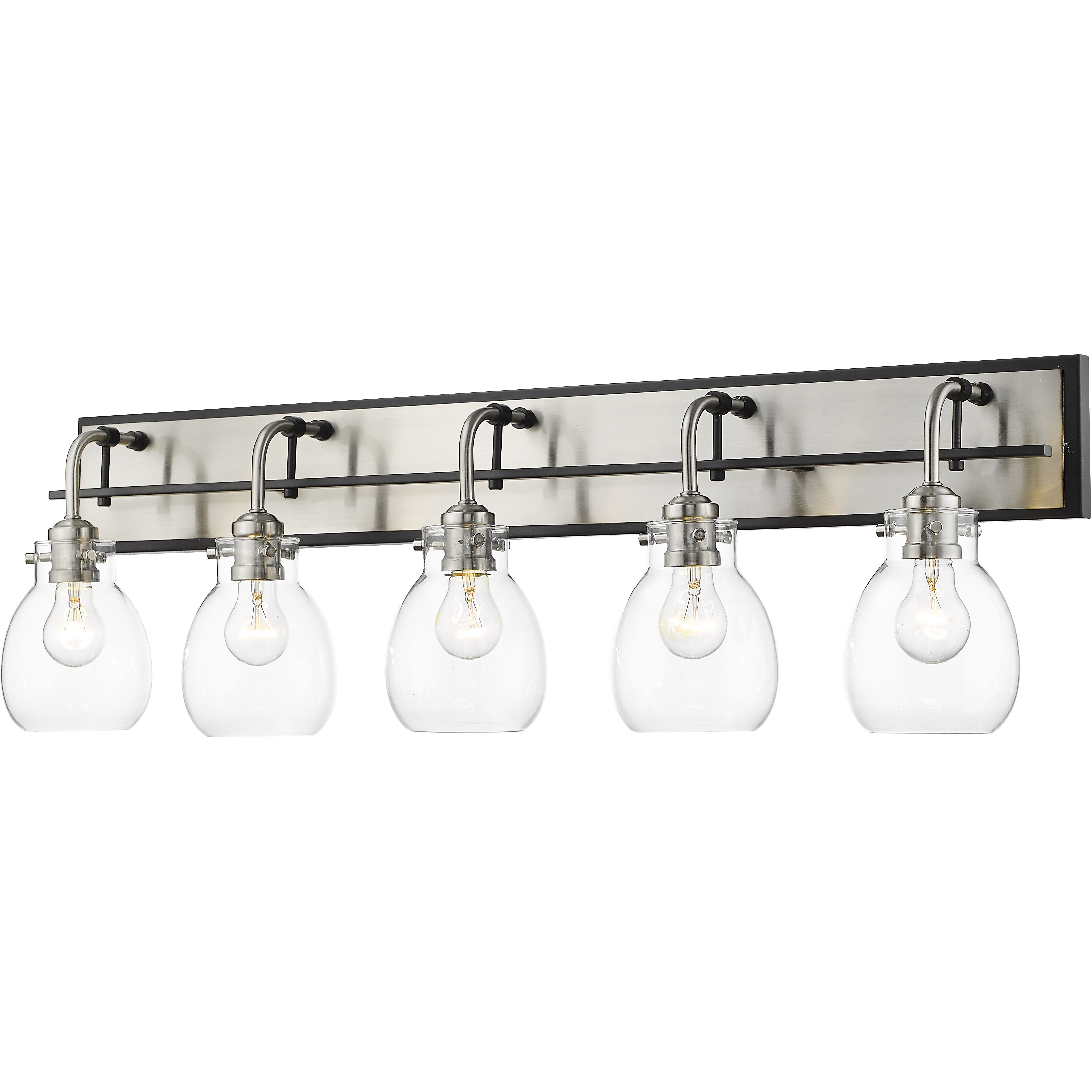 Z-Lite 466-5V-MB-OBR Kraken 5 Light 38 inch Matte Black and Z-Lite 466-5V-MB-OBR Kraken 5 Light 38 inch Matte Black and