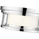 Willow 2 Light 12 inch Chrome Flush Mount Ceiling Light