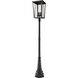 Seoul 4 Light 113 inch Black Outdoor Post Mounted Fixture