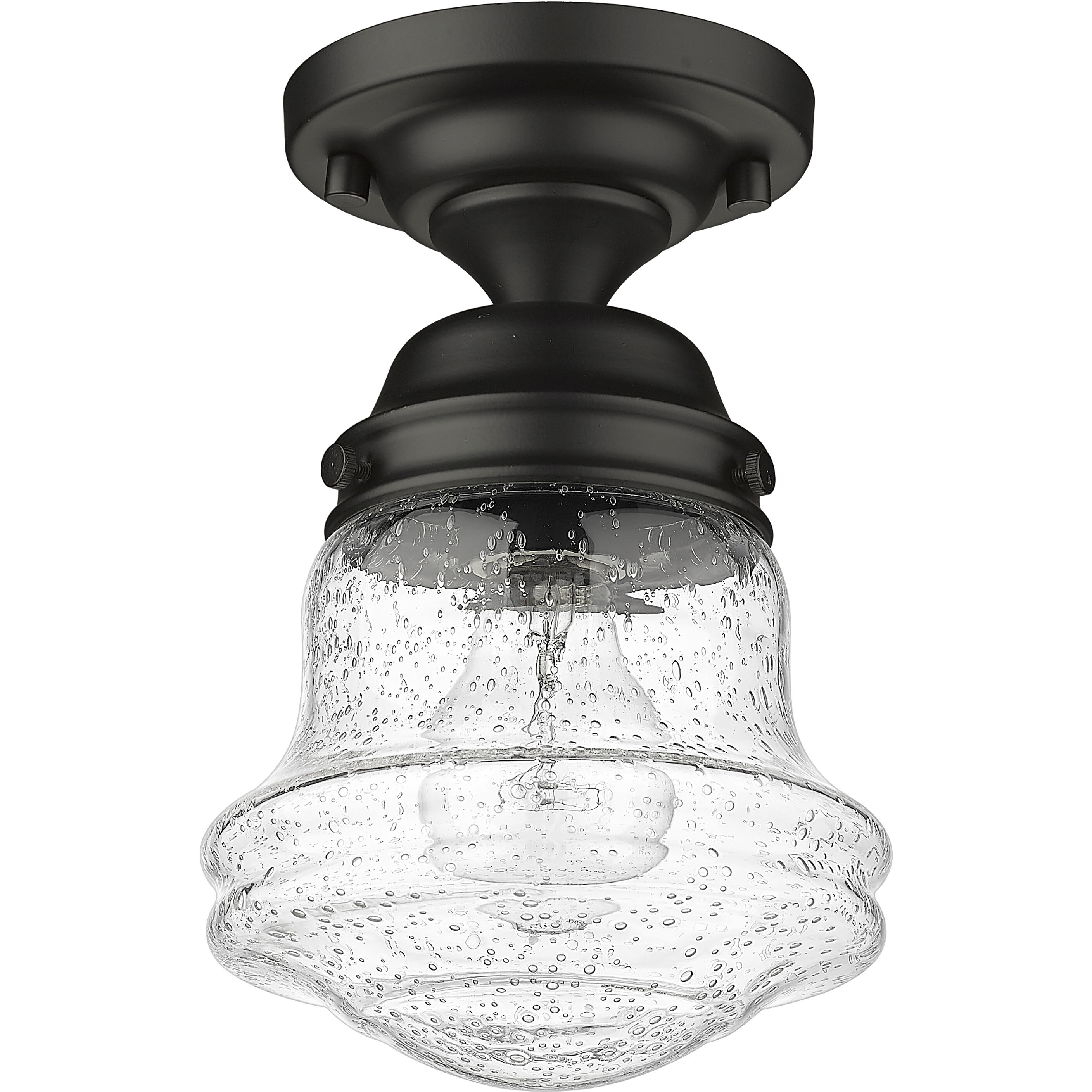 Vaughn 1 Light 6 inch Matte Black Flush Mount Ceiling Light