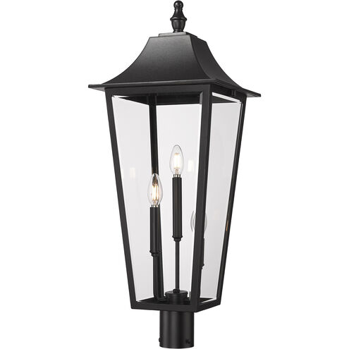 Gannon 3 Light 31.5 inch Black Outdoor Post Mounted Fixture in G9