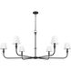 Tova 6 Light 65.75 inch Matte Black Chandelier Ceiling Light