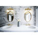 Realm Sphere 2 Light 16 inch Modern Gold Bath Vanity Wall Light