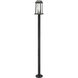Millworks 2 Light 88.75 inch Black Outdoor Post Mounted Fixture in 14.75